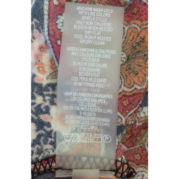 Women's Tommy Hilfiger Dress, Size Large , Red and Navy Paisley - Picture 10 of 11